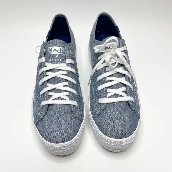 NEW Keds X Sunnylife Collab Rainbow Chambray Triple Kick Sneakers US 7.5 - Picture 3 of 10